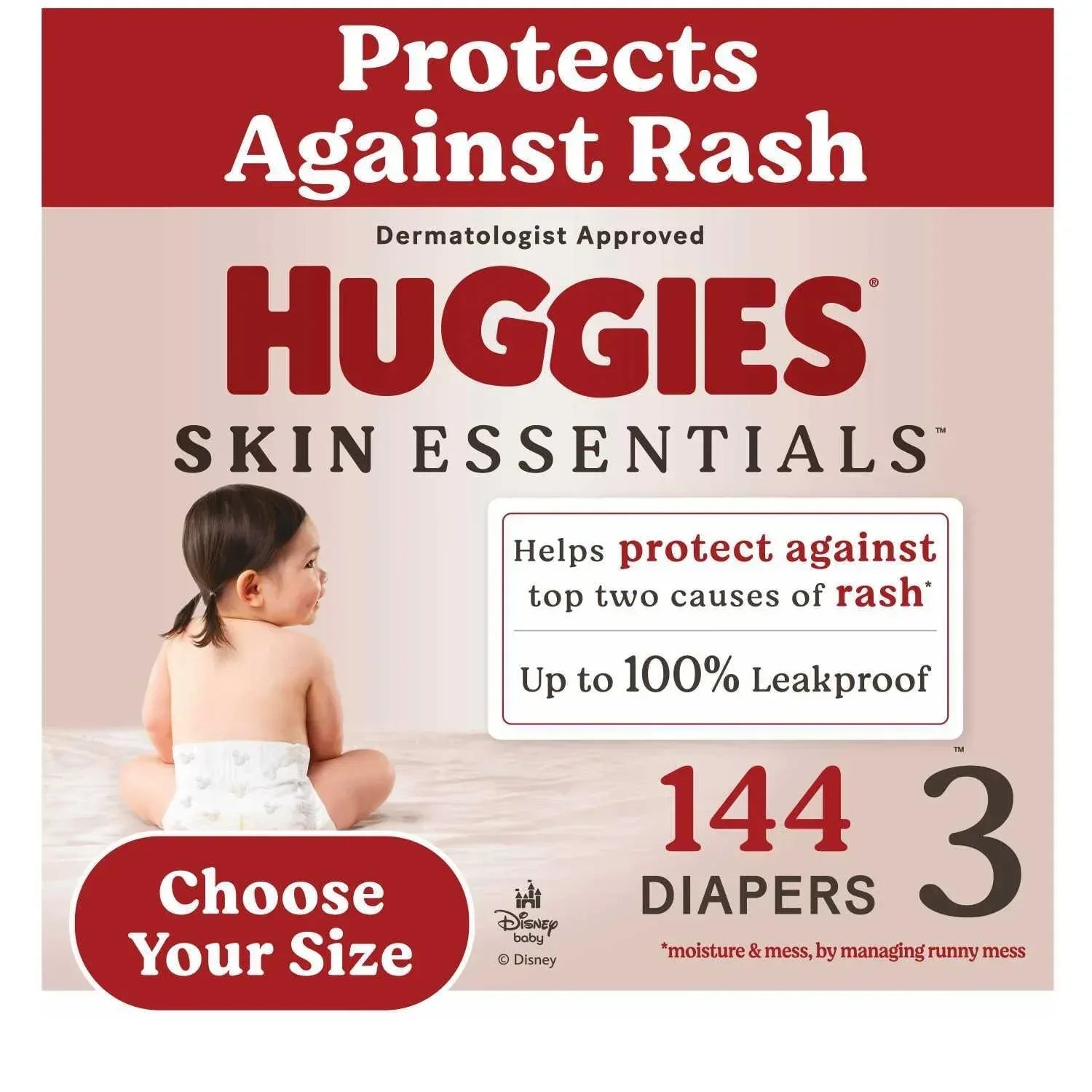 Huggies Skin Essentials Baby Diapers, Sizes 1-6