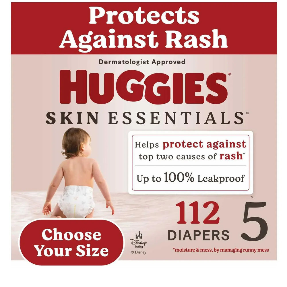 Huggies Skin Essentials Baby Diapers, Sizes 1-6 - USA MEGA SHOP