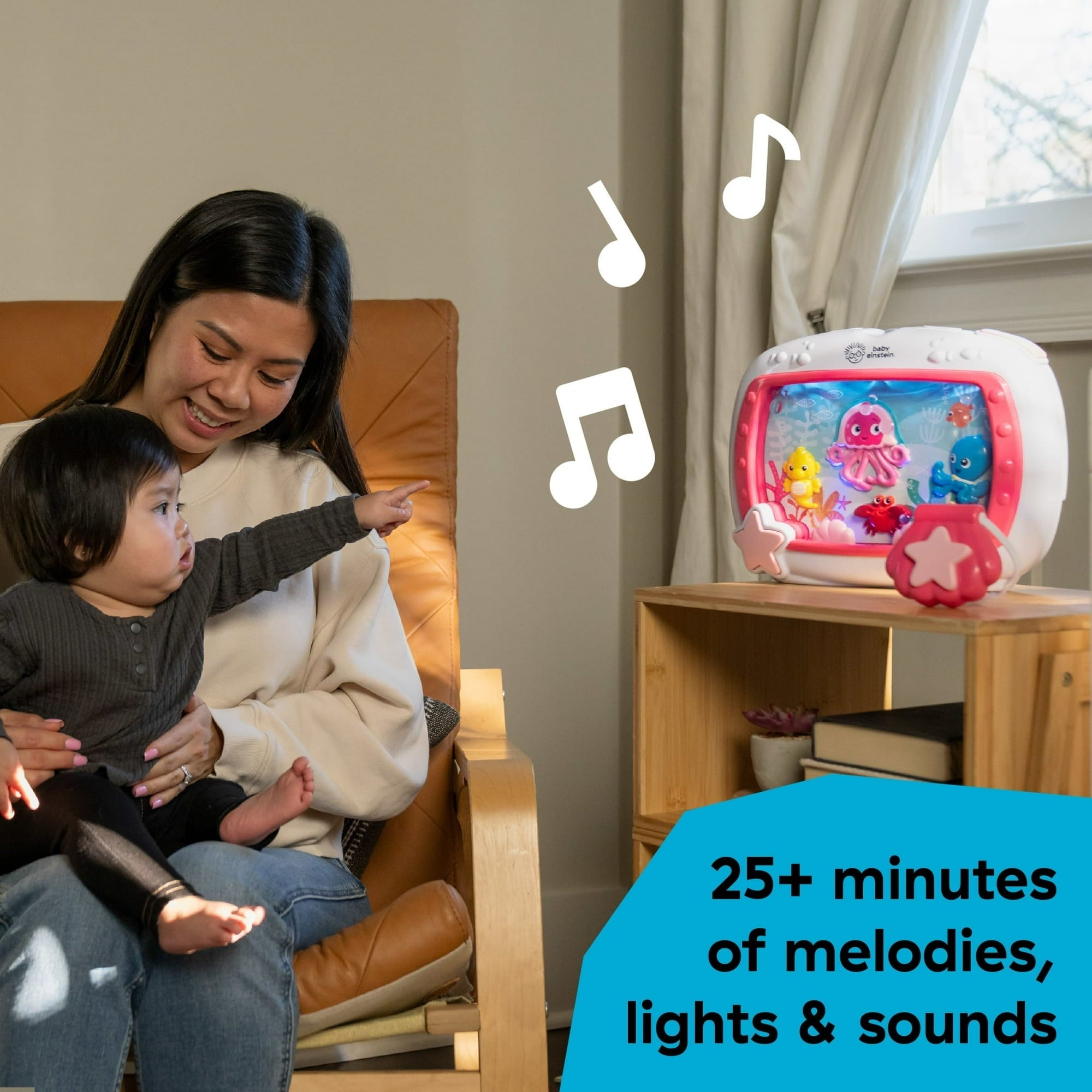 Baby Einstein Sea Dreams Soother Sleep Sound Machine with White Noise and Remote, Multicolor, for Infants and Kids, 0 Months+