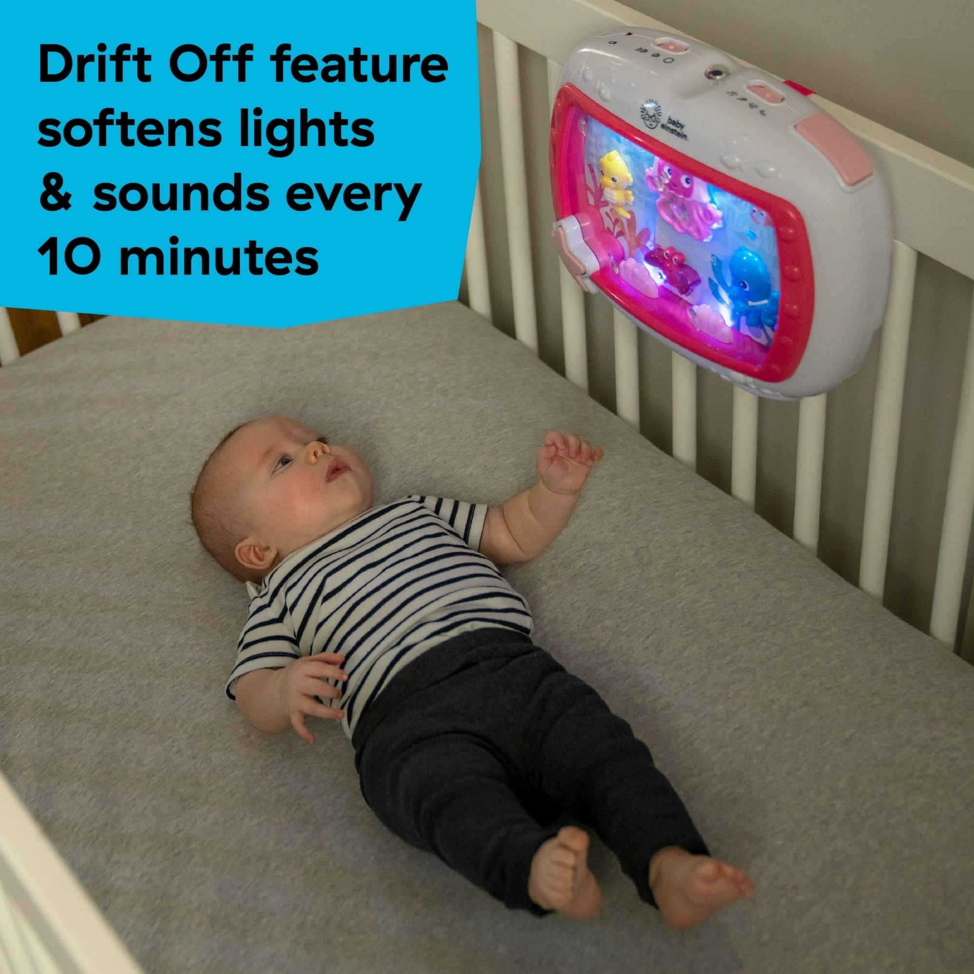 Baby Einstein Sea Dreams Soother Sleep Sound Machine with White Noise and Remote, Multicolor, for Infants and Kids, 0 Months+