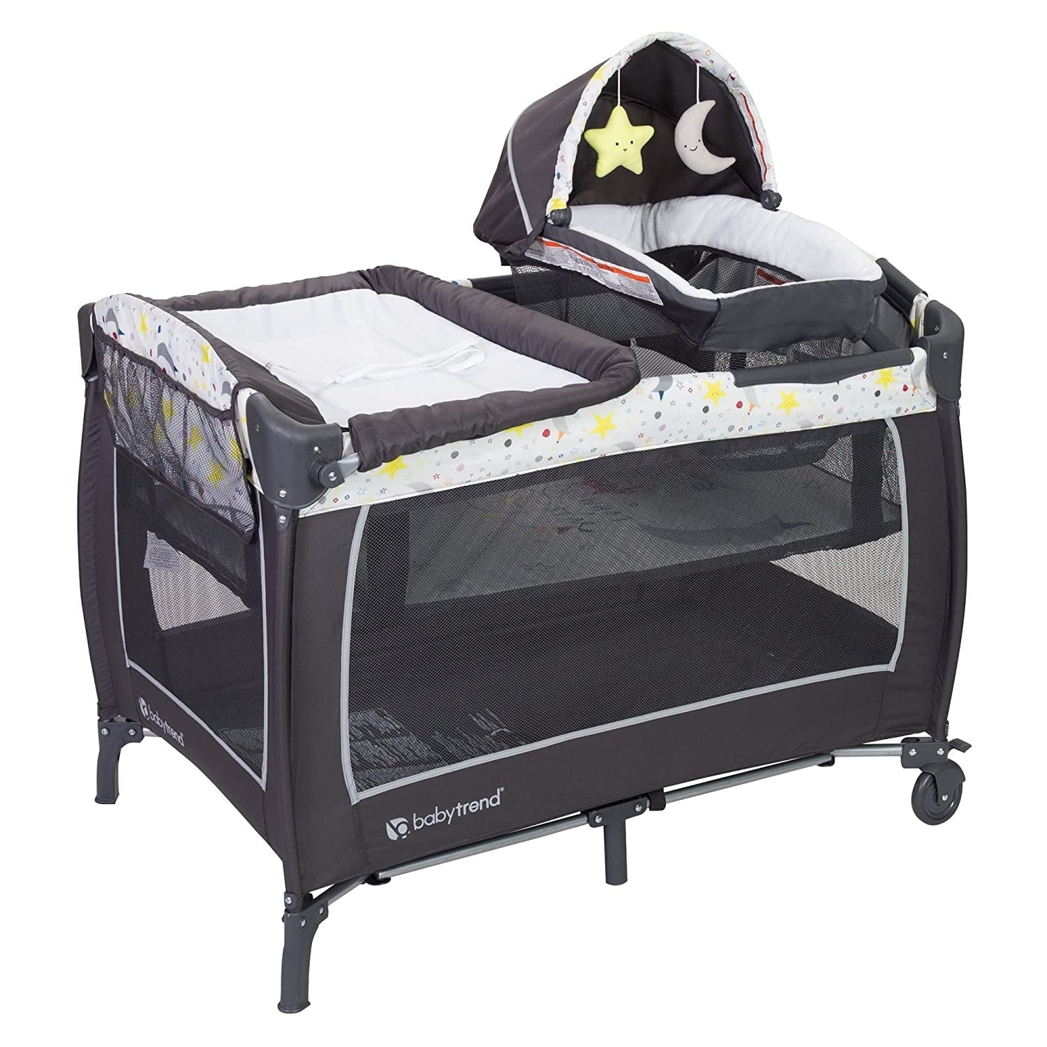 Baby Trend Lil Snooze Deluxe II Nursery Center Playard with Changer and Bassinet