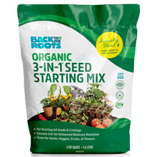 Back to the Roots organic 3-in-1 seed starting mix bag, 6 quart