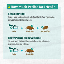 Infographic card: seed starting mix with perlite, vermiculite, and coconut coir ratios
