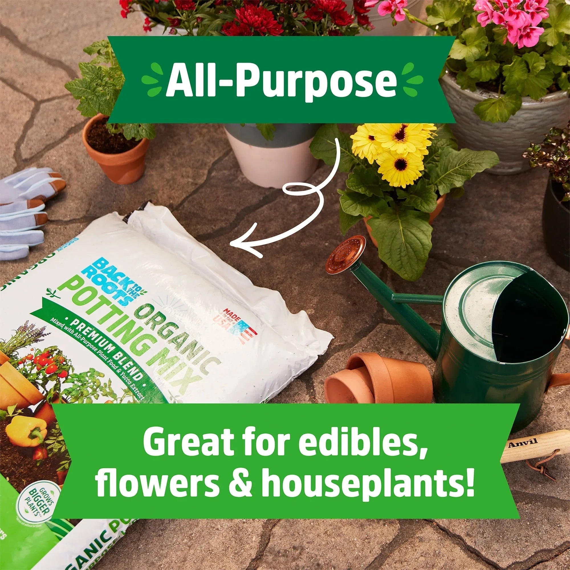 Back to the Roots Organic Potting Mix All-Purpose Premium Blend Soil, 1 cu ft