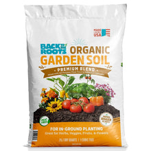 Organic garden soil bag, white premium blend for in-ground planting