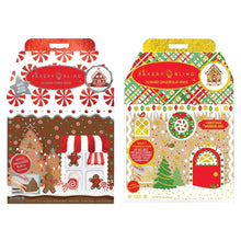 Gingerbread house kits 2-pack retail boxes with house artwork