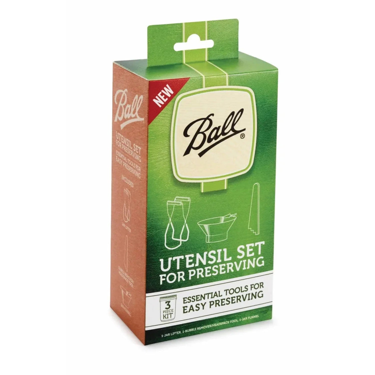 Ball 3-Piece Beginner Canning Kit, Essential Home Canning Supplies with Mason Jar Lifter, Headspace Tool and Canning Funnel for Regular or Wide Mouth Mason Jars