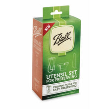 Canning kit box with Ball logo and three essential preserving tools