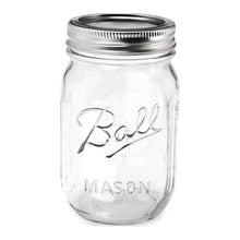 Clear Ball regular-mouth mason jar with embossed logo