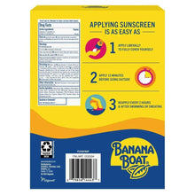 SPF 50 sport sunscreen lotion, 2-pack, back panel with usage directions