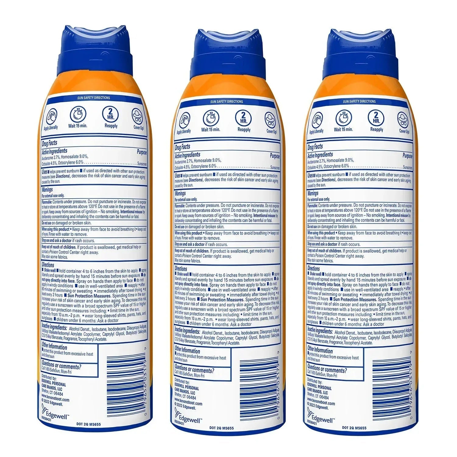 Banana Boat Sport Ultra Sunscreen Spray, SPF 50, 6 oz., 3 pk.