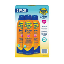 Sunscreen spray 3-pack with three Sport Ultra bottles, SPF 50, blue caps