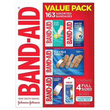 Band-Aid Brand value pack of adhesive bandages, 163 assorted sizes in box
