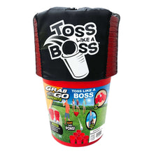 Toss Like a Boss giant pong game package with black mesh carry bag