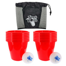 Drawstring carry bag with Toss Boss logo and mesh side panels