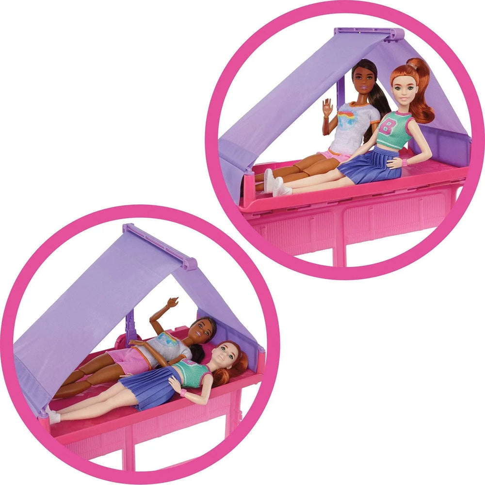 Barbie Dream Camper Playset with Roof Tent, BBQ Grill with Color-Change Feature & Accessories - USA MEGA SHOP