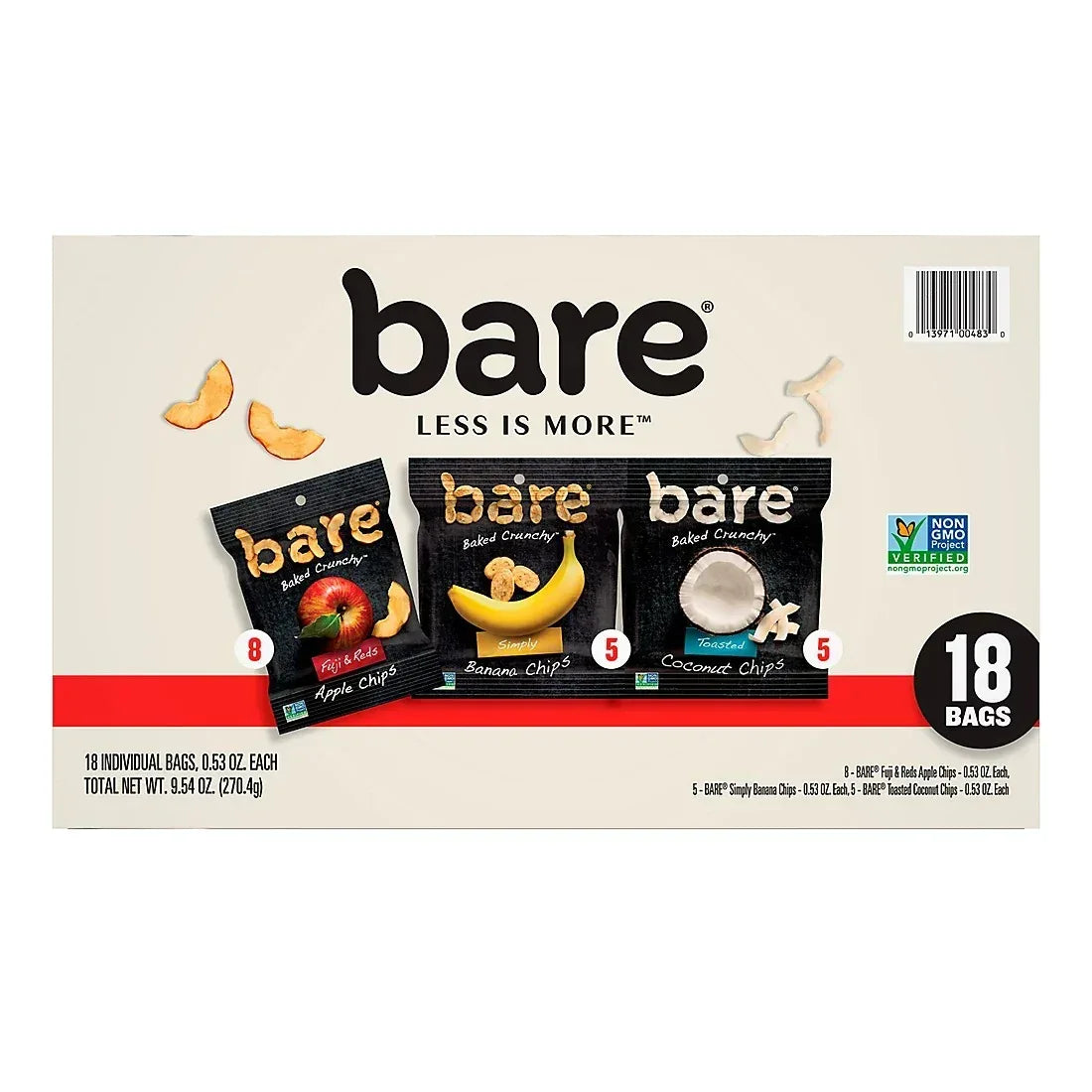 Bare Baked Crunchy Fruit Snacks Variety Pack, 18 pk./0.53 oz.