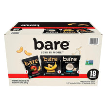 Fruit snack variety pack carton showing assorted baked chip bags and 18 count label