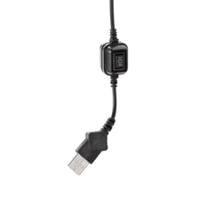 Inline rocker switch with black power cord and plug
