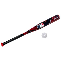 Franklin Sports Kids MLB Slammin' Baseball Bat & Ball Set - Youth Plastic Baseball Bat + Ball - Fun Backyard Toy for Boys + Girls - 30" Pro Style - For Kids Ages 3+ - Red