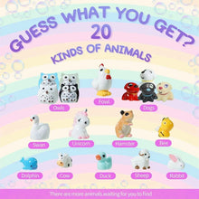 20 kinds of surprise animal toys for kids bath bombs, including owls, dogs, unicorns, rabbits