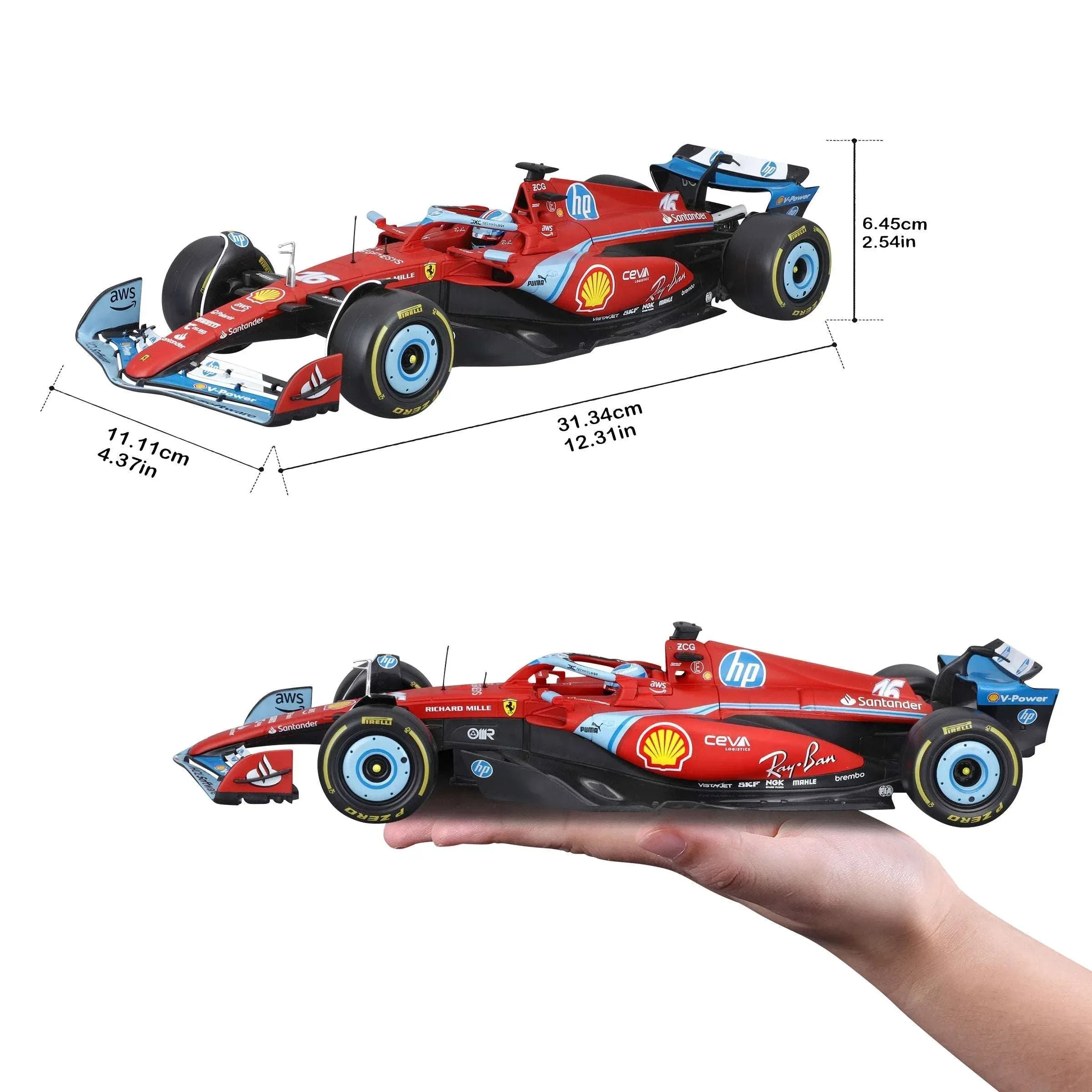 Bburago 1:18 Formula Die-cast Car, Ferrari