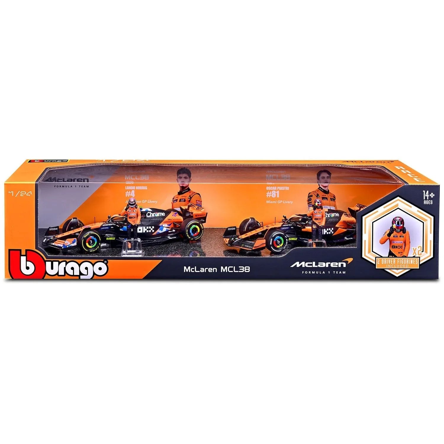 Bburago Formula One Racing 1:24 Race Cars with Driver Figures, 2 pk. - USA MEGA SHOP