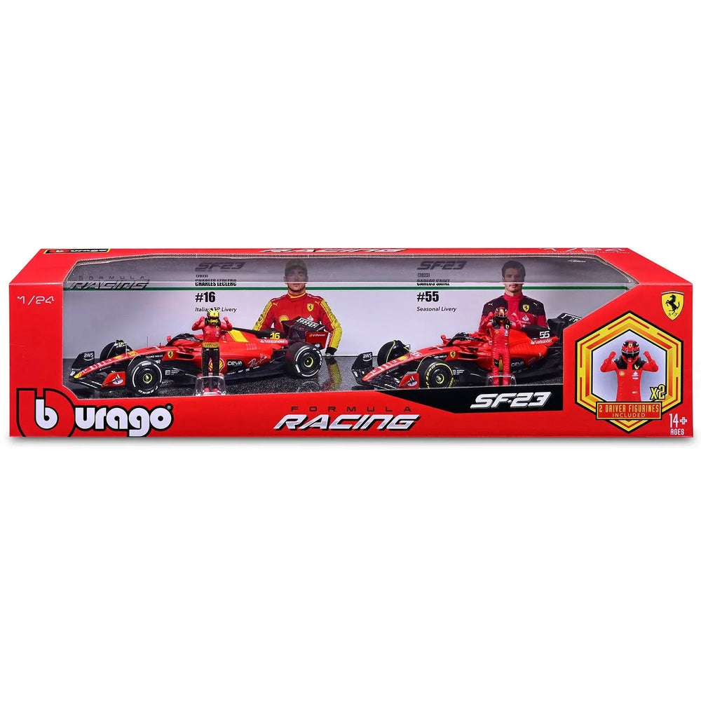 Bburago Formula One Racing 1:24 Race Cars with Driver Figures, 2 pk. - USA MEGA SHOP