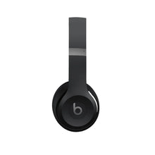 On-ear wireless headphones, matte black with circular ear cup controls and headband