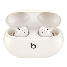 White charging case open with earbuds inside