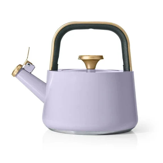 Beautiful 1.8L Ceramic Non-Stick Stovetop Tea Kettle, Rose by Drew Barrymore