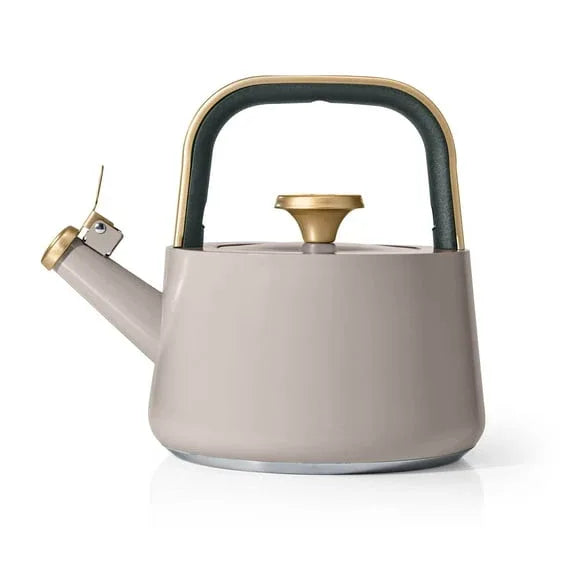 Beautiful 1.8L Ceramic Non-Stick Stovetop Tea Kettle, Rose by Drew Barrymore
