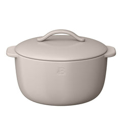 Beautiful 1 QT Stoneware Covered Casserole Dish, Porcini Taupe by Drew Barrymore