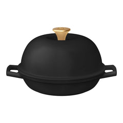 Beautiful Enameled Cast Iron Bread Oven, 10 inch, Round, Black Sesame by Drew Barrymore
