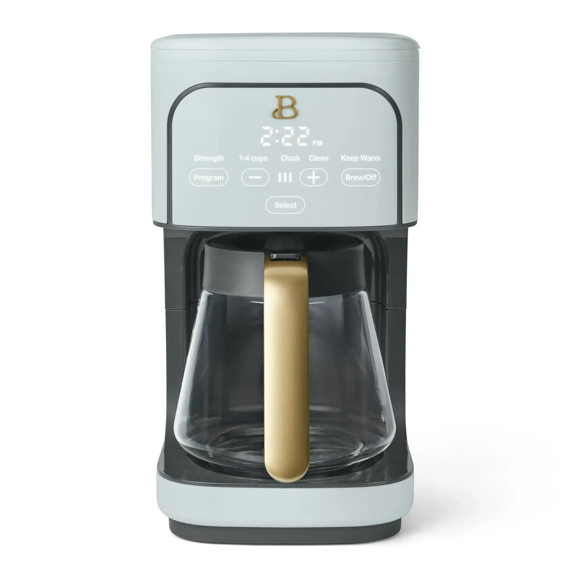 Beautiful 12 Cup Programmable Coffee Maker, White Icing by Drew Barrymore