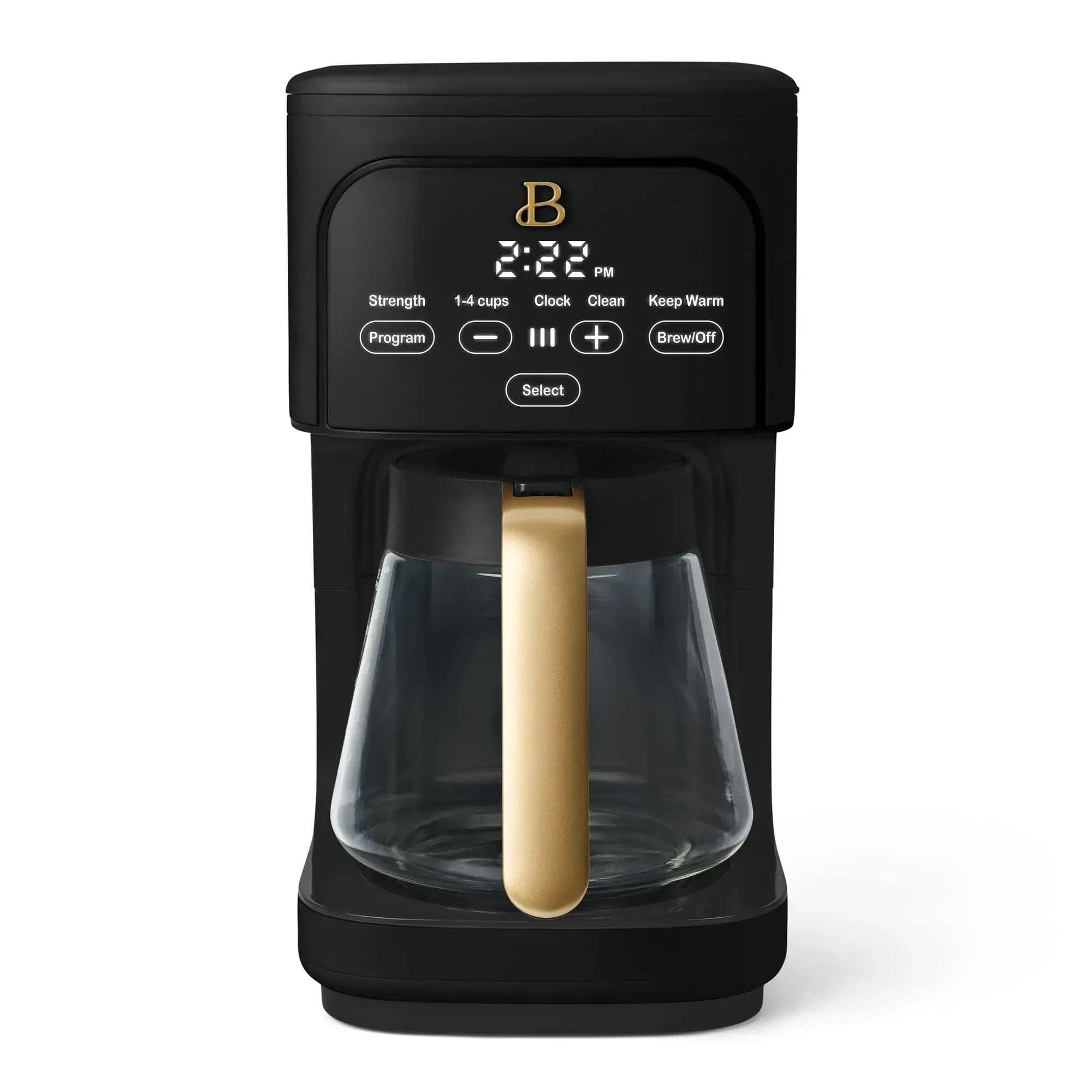 Beautiful 12 Cup Programmable Coffee Maker, White Icing by Drew Barrymore