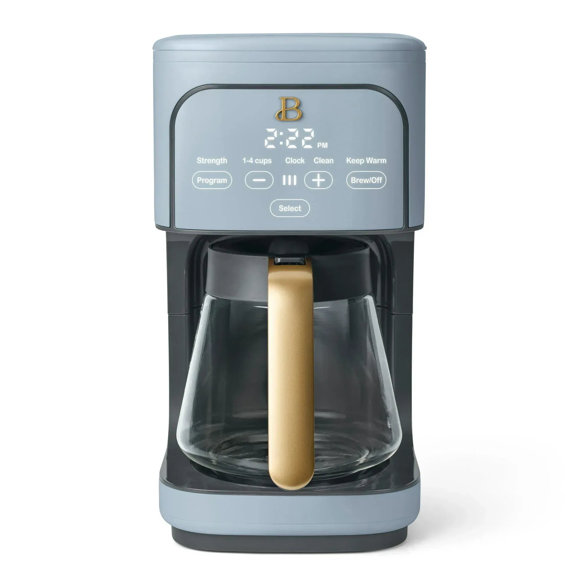 Beautiful 12 Cup Programmable Coffee Maker, White Icing by Drew Barrymore