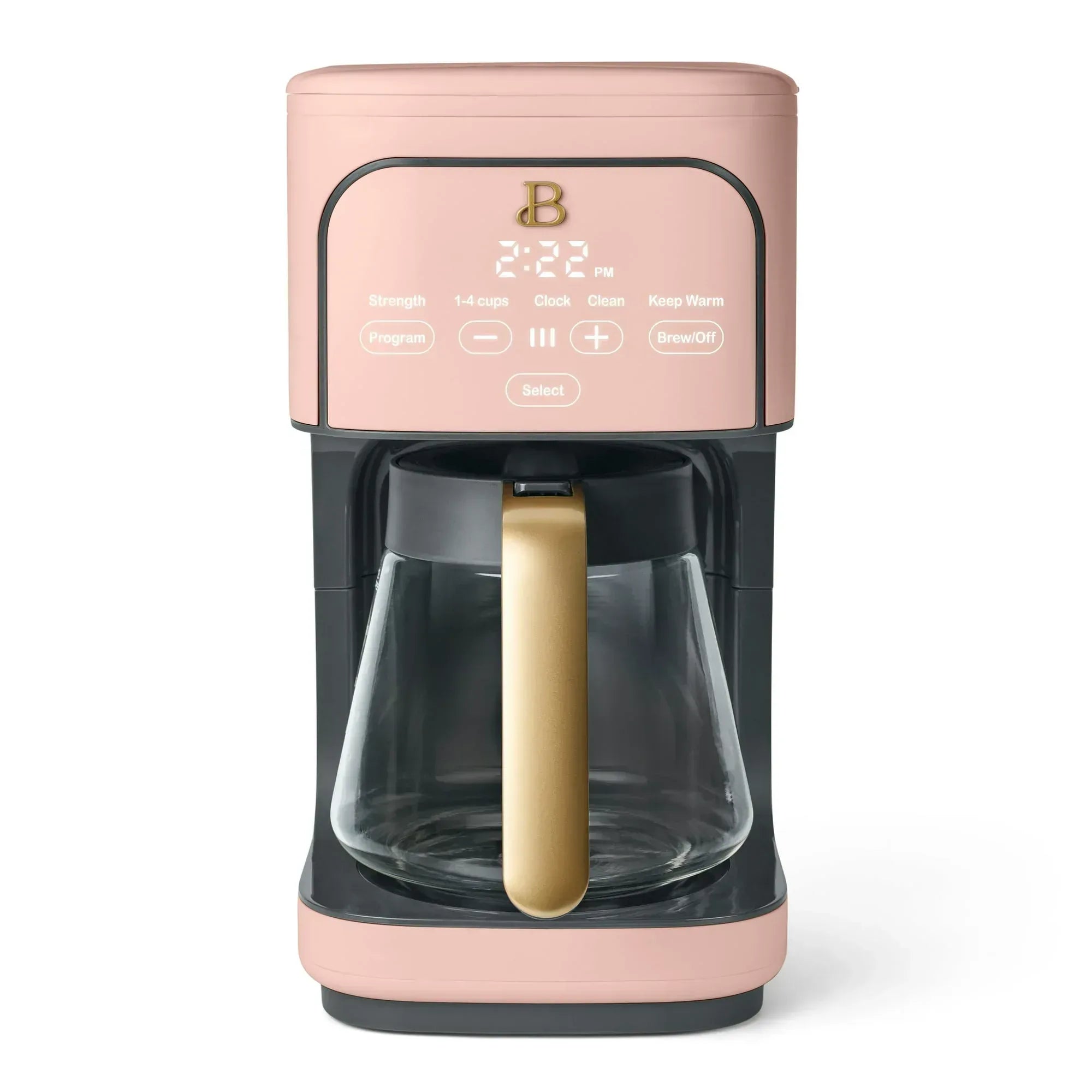 Beautiful 12 Cup Programmable Coffee Maker, White Icing by Drew Barrymore