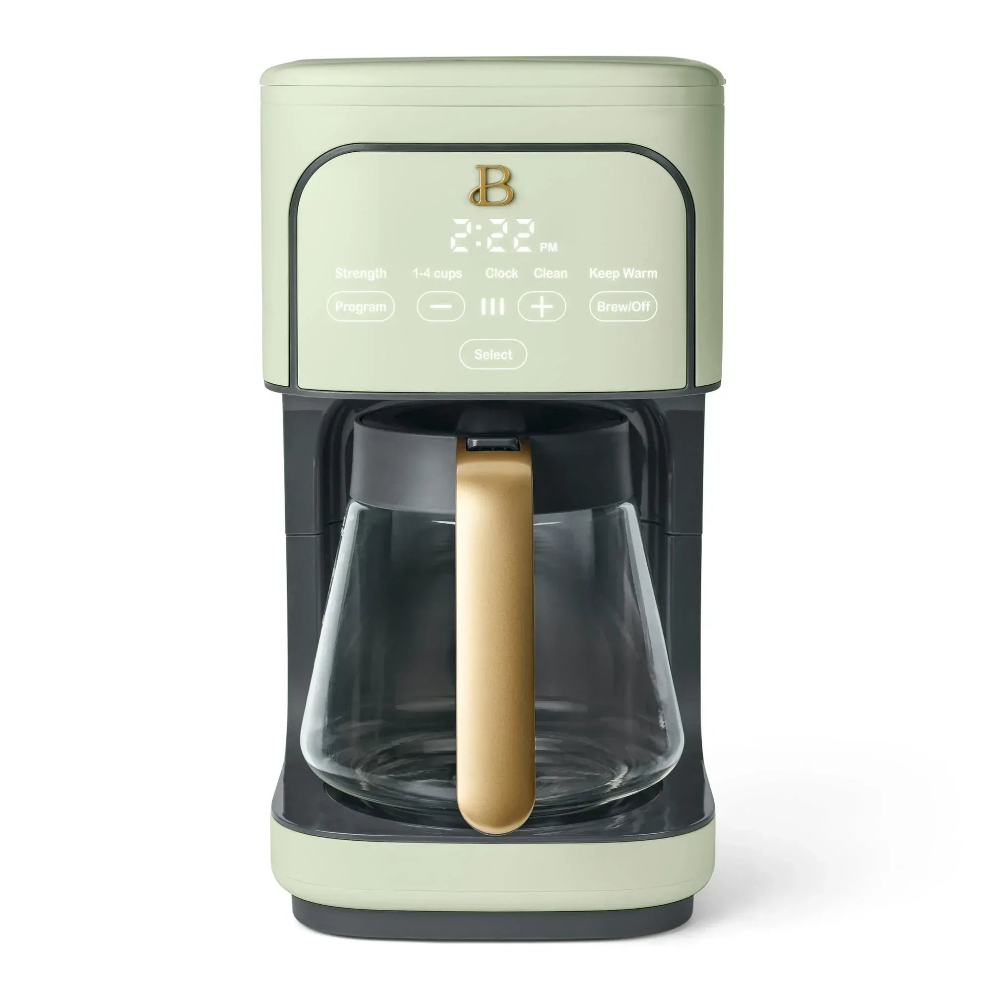 Beautiful 12 Cup Programmable Coffee Maker, White Icing by Drew Barrymore