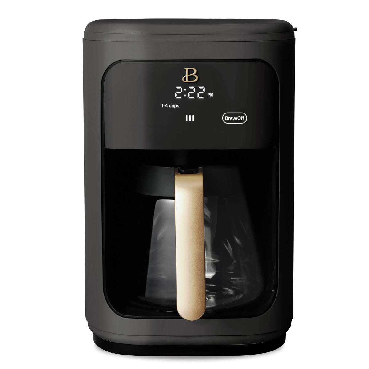 Beautiful 14-Cup Programmable Drip Coffee Maker with Touch-Activated Display, Black Sesame by Drew Barrymore - USA MEGA SHOP