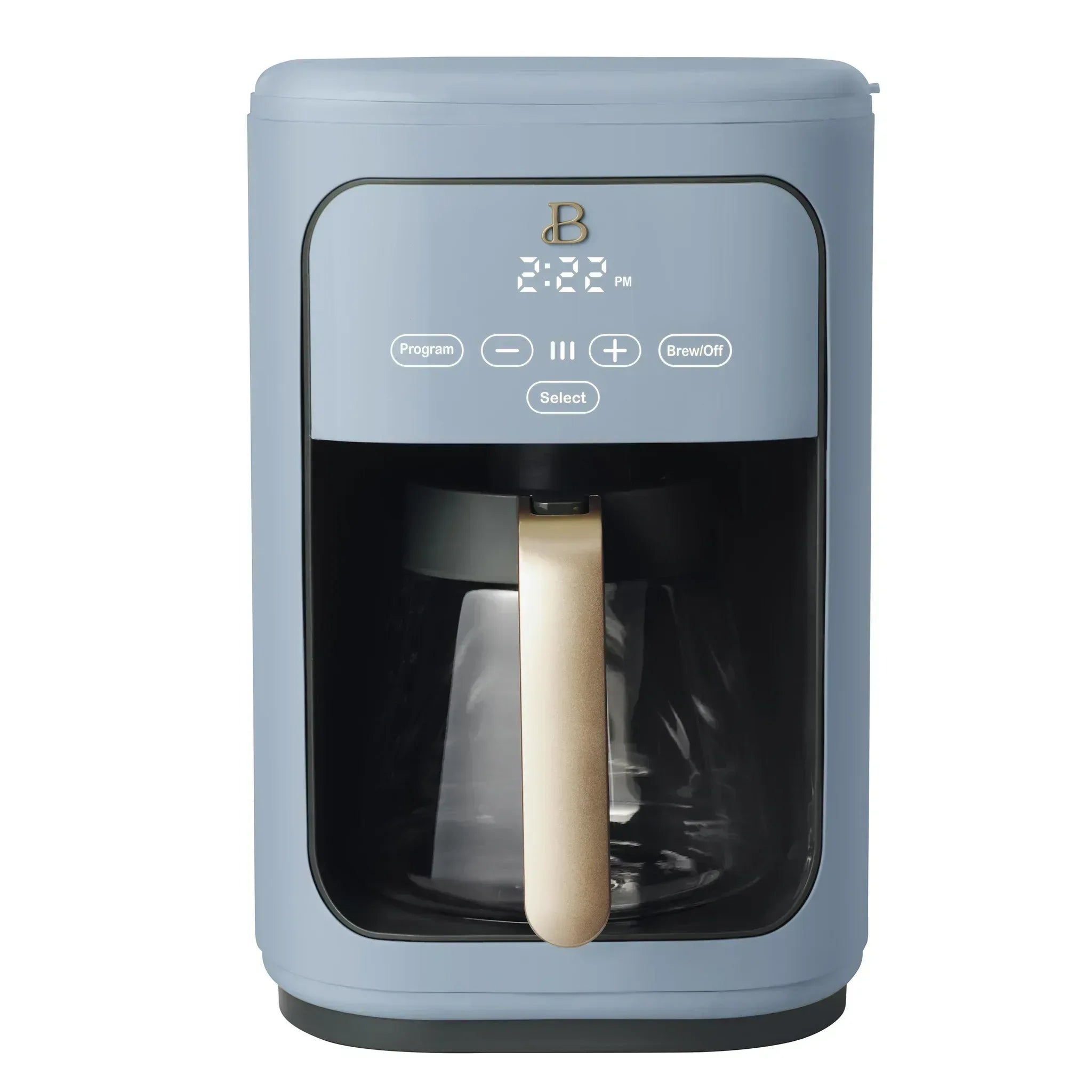 Beautiful 14-Cup Programmable Drip Coffee Maker with Touch-Activated Display, Black Sesame by Drew Barrymore