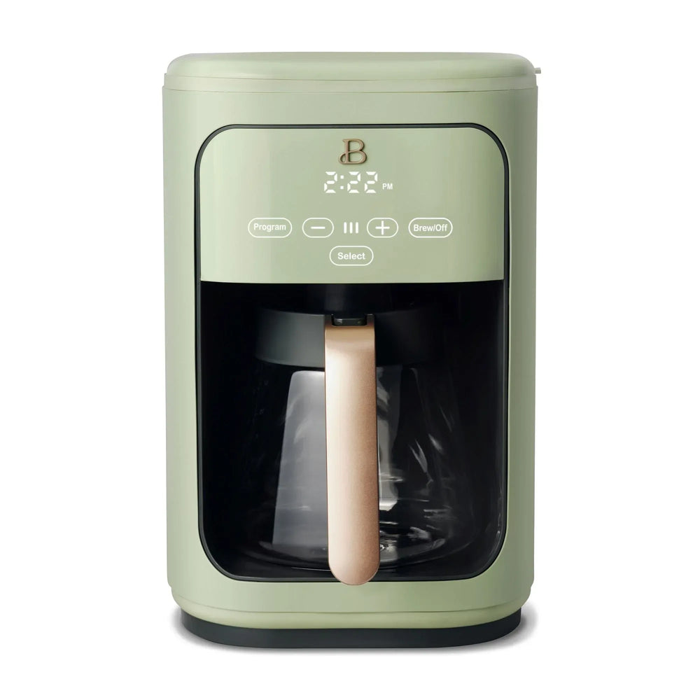 Beautiful 14-Cup Programmable Drip Coffee Maker with Touch-Activated Display, Black Sesame by Drew Barrymore - USA MEGA SHOP