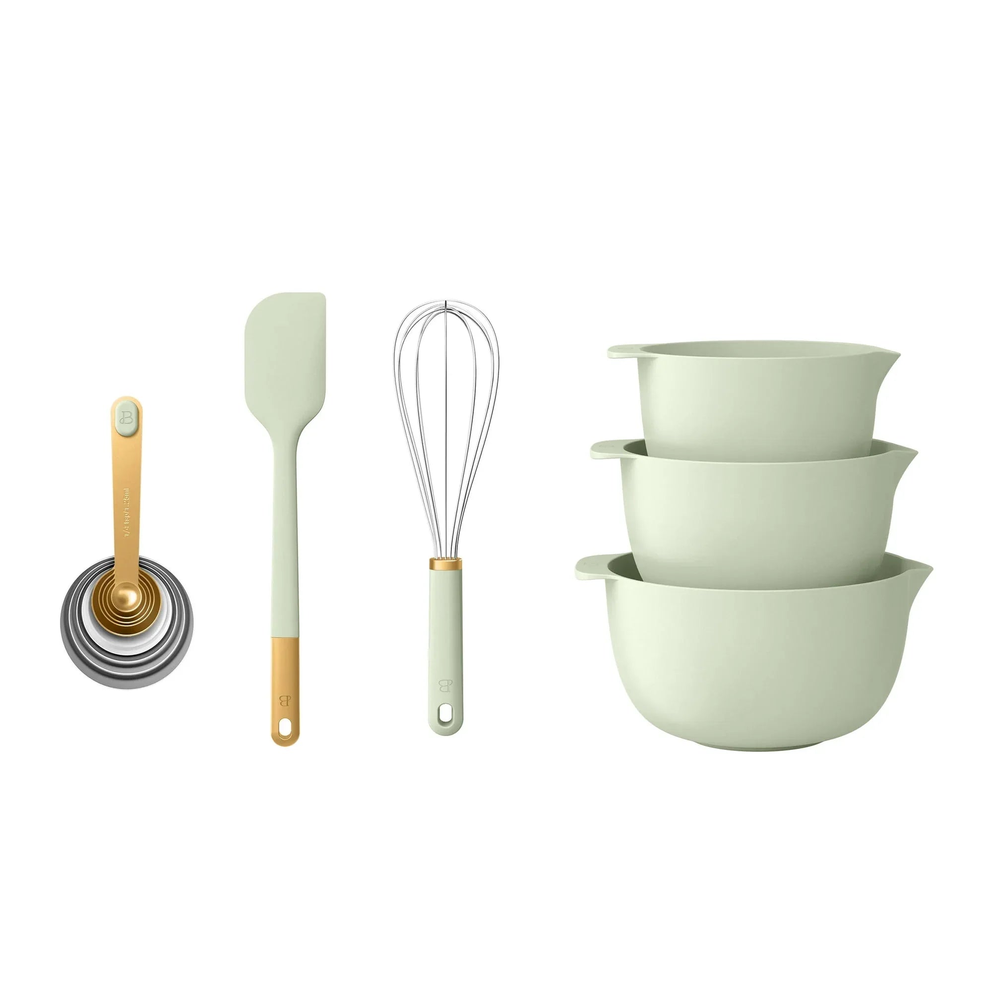 Beautiful 14-Piece Mix & Measure Set, Porcini Taupe by Drew Barrymore
