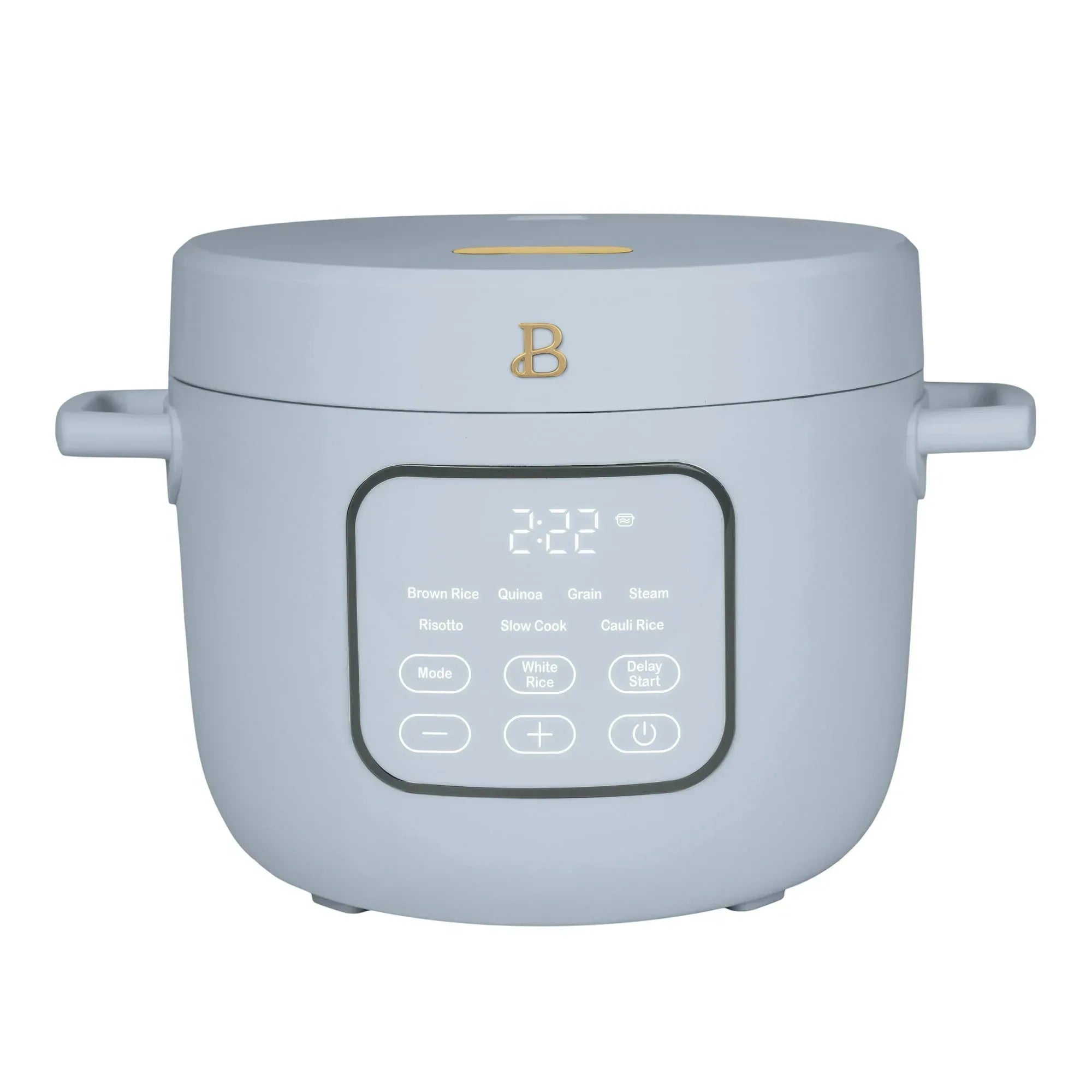 Beautiful 14-Cup Cooked, 6-Cups Uncooked Electric Rice and Grain Cooker, EverGood™ Ceramic Nonstick Coating, Cornflower Blue by Drew Barrymore