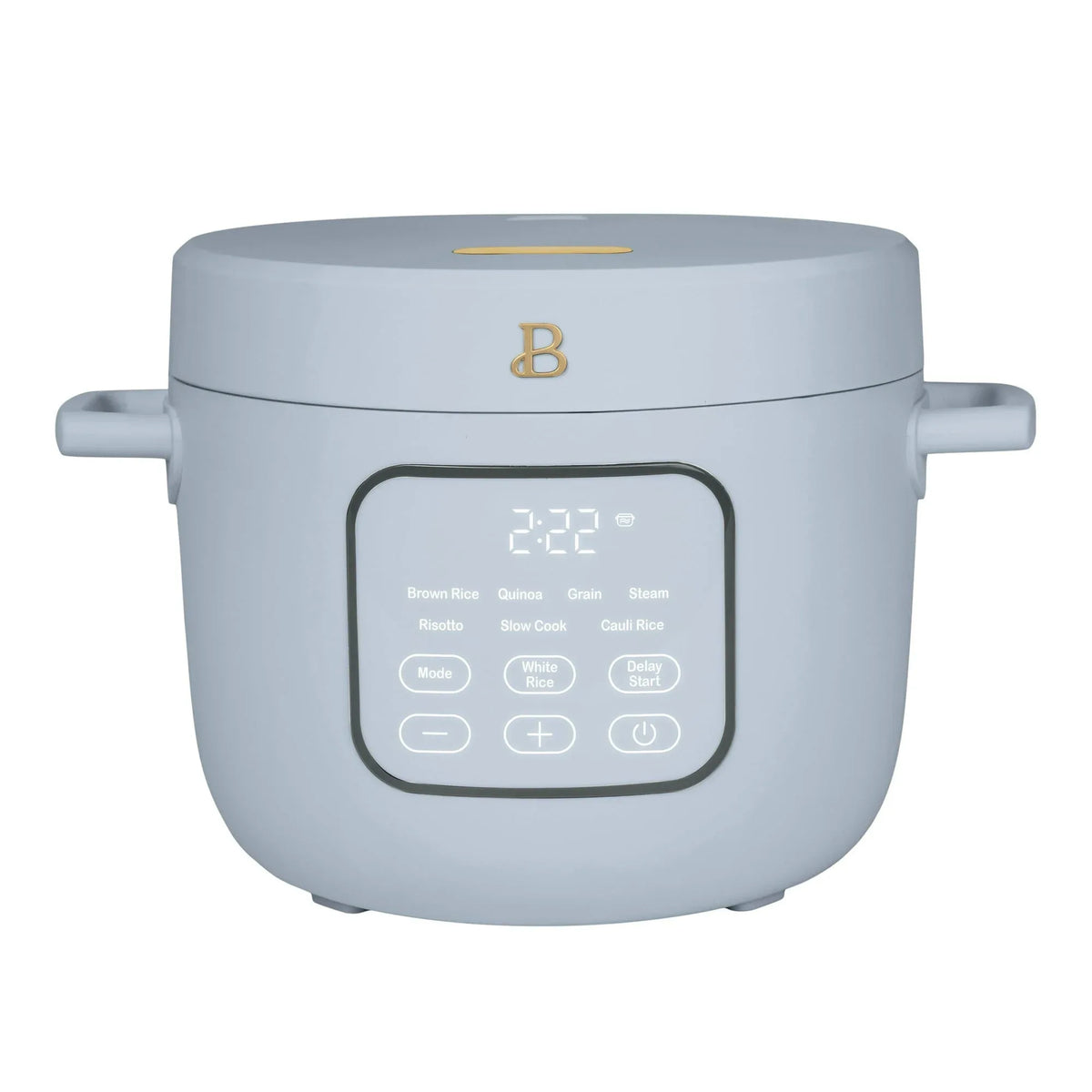 Beautiful 14-Cup Cooked, 6-Cups Uncooked Electric Rice and Grain Cooker, EverGoodâ„¢ Ceramic Nonstick Coating, Cornflower Blue by Drew Barrymore - USA MEGA SHOP