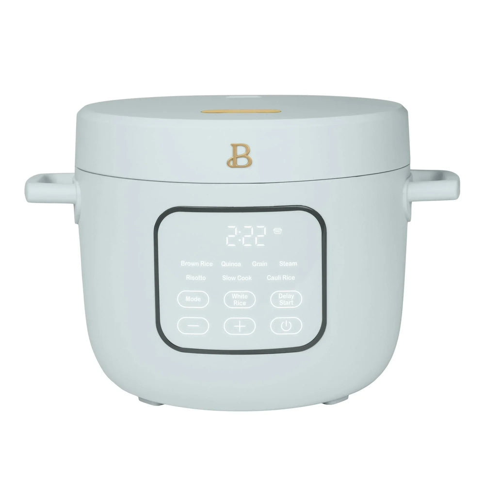Beautiful 14-Cup Cooked, 6-Cups Uncooked Electric Rice and Grain Cooker, EverGoodâ„¢ Ceramic Nonstick Coating, Cornflower Blue by Drew Barrymore - USA MEGA SHOP