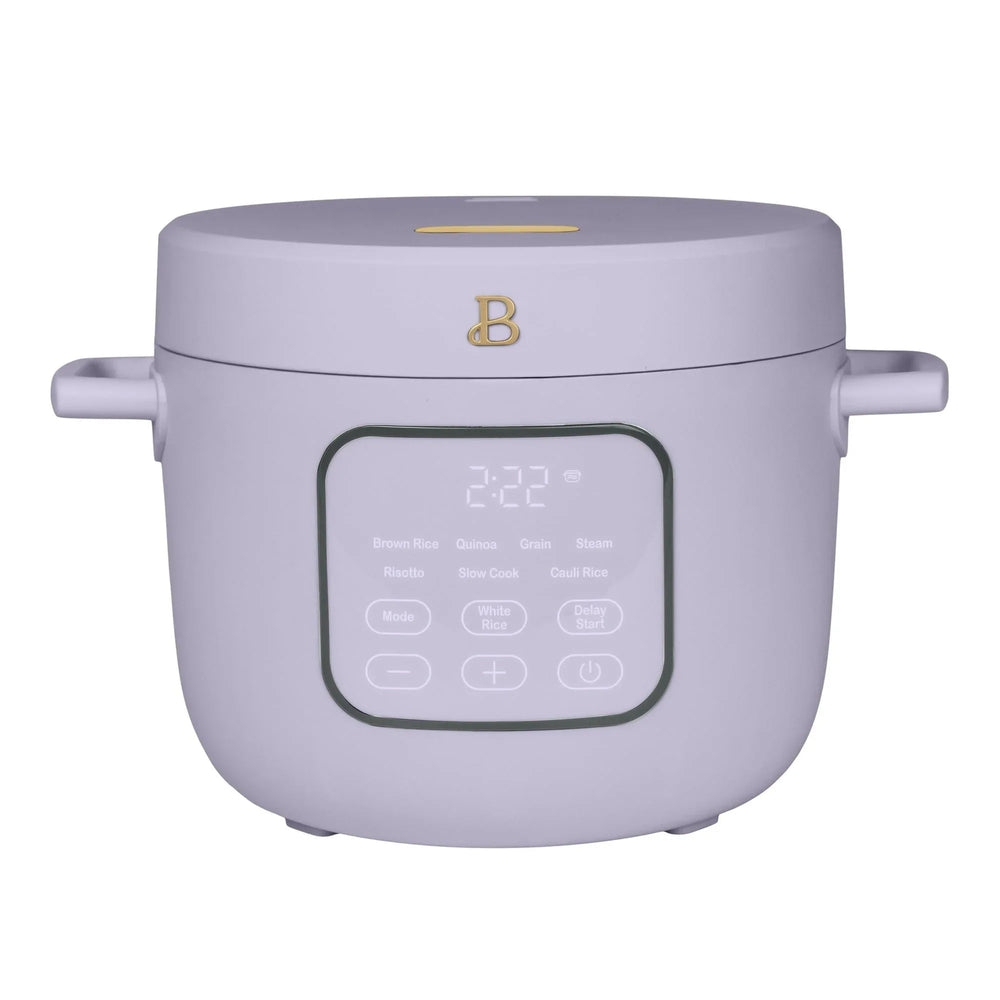 Beautiful 14-Cup Cooked, 6-Cups Uncooked Electric Rice and Grain Cooker, EverGoodâ„¢ Ceramic Nonstick Coating, Lavender by Drew Barrymore - USA MEGA SHOP