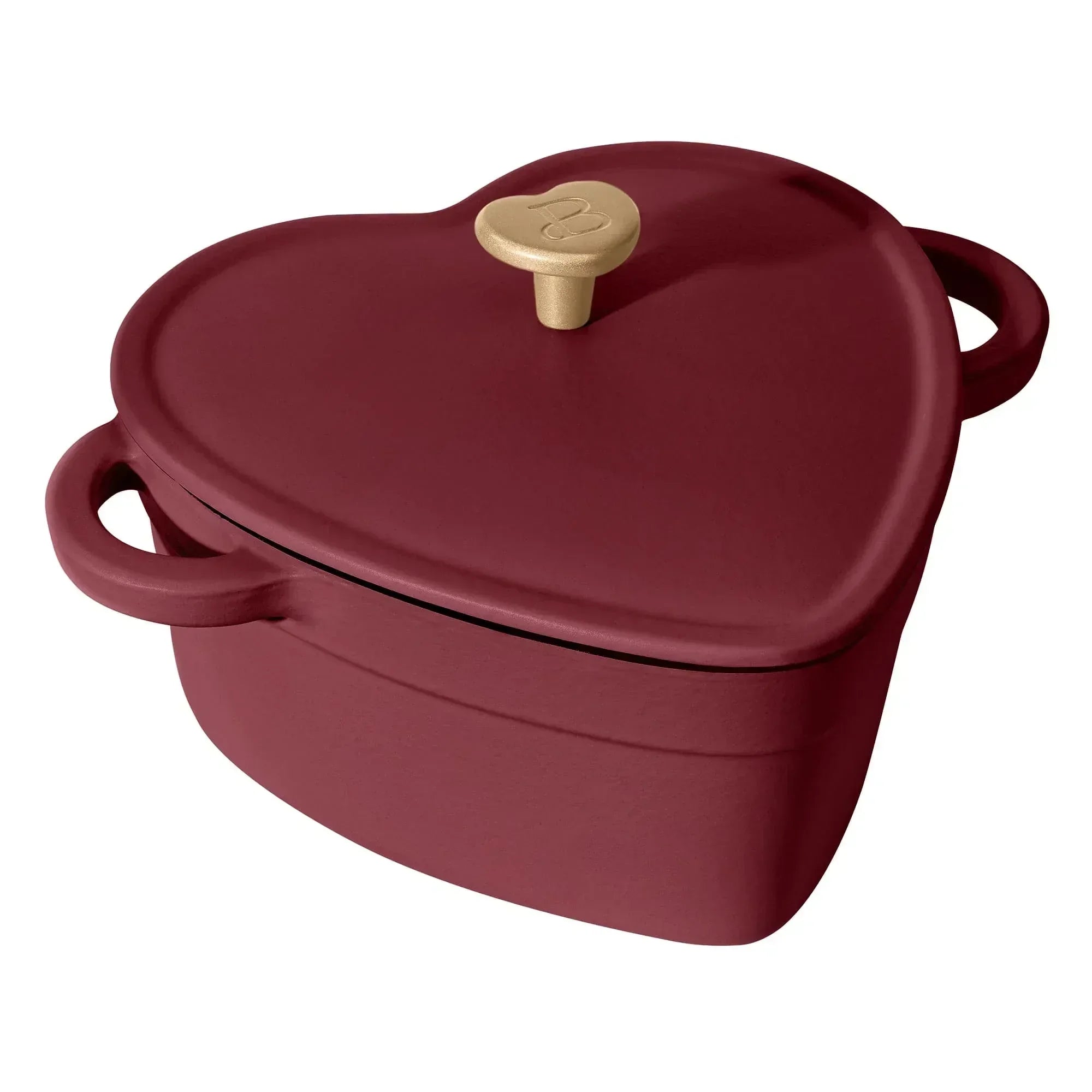 Beautiful 2QT Cast Iron Heart Dutch Oven, Black Sesame by Drew Barrymore