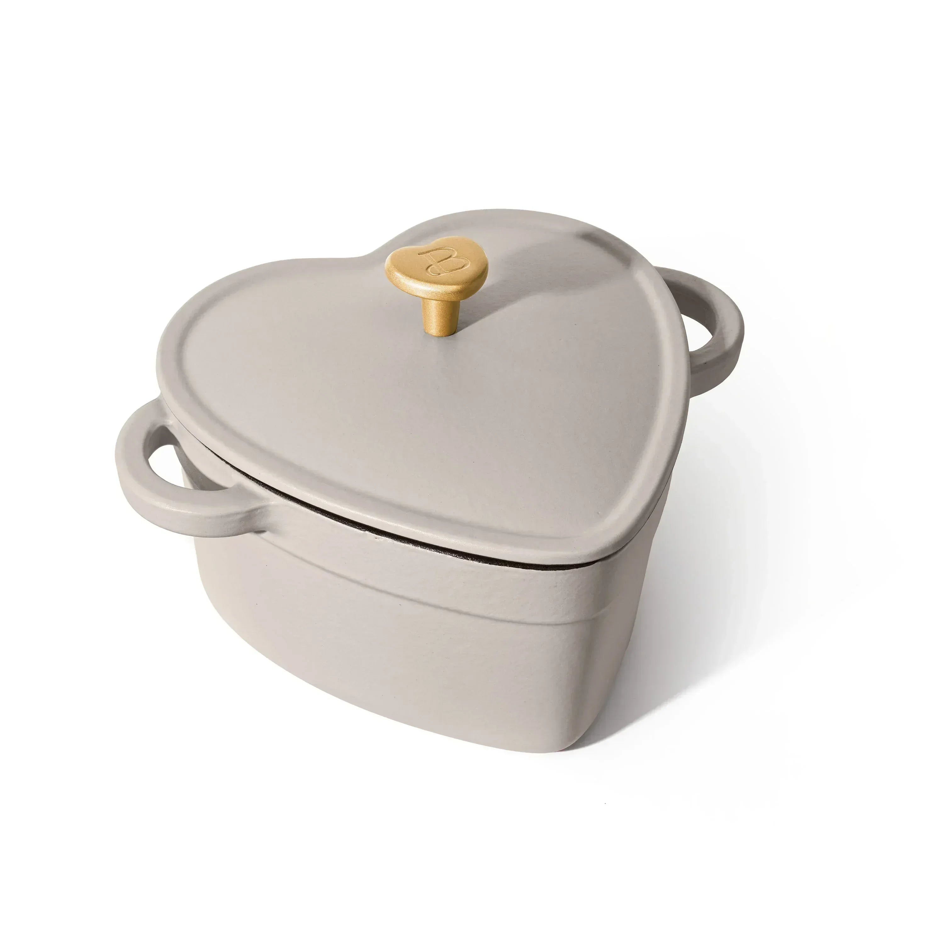 Beautiful 2QT Cast Iron Heart Dutch Oven, Black Sesame by Drew Barrymore