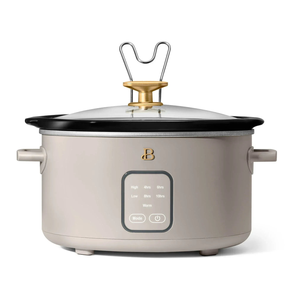 Beautiful 4Qt Slow Cooker with Touch-Activated Display, White Icing by Drew Barrymore - USA MEGA SHOP